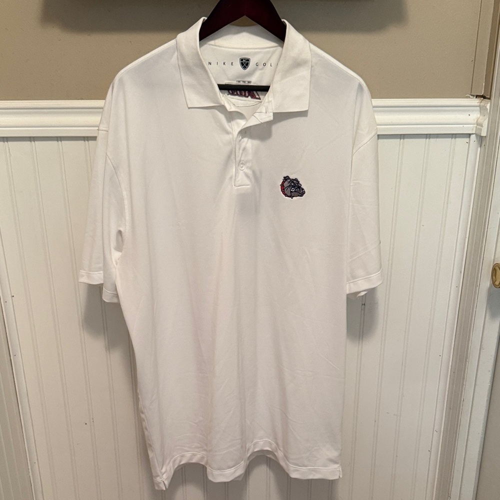 Nike Gonzaga University Classic White Polo with Logo